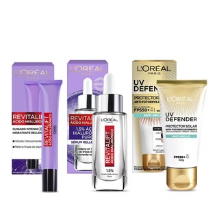 Foto 1 | Foto 1 | Kit Revitalift L'oreal Paris Ácido Hialurónico Con Serum Facial Crema De Ojos Y Protector Solar Uv