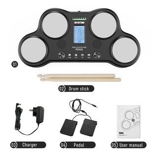 Foto 2 | Foto 2 | Juego De Batería Eléctrica Hxw Pd405 163 Sonidos Percusión Sensible A La Velocidad