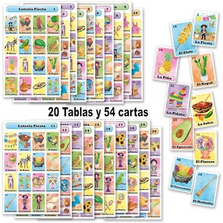 Foto 3 | Foto 3 | Loteria Fiesta - Juego En Español Para 20 Jugadores Con 20 Tablas Y Baraja Completa De Cartas