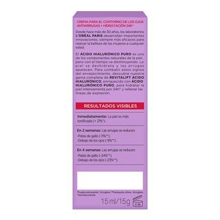 Foto 7 | Foto 7 | Crema De Ojos L'oréal Paris Revitalift Ácido Hialurónico 15ml