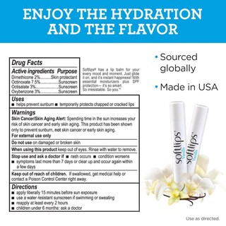 Foto 2 | Foto 2 | Bálsamo Labial Softlips Spf 20 Vainilla En Tubos De 0.07 Oz En Paquete De 6