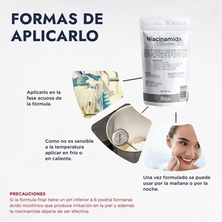 Foto 3 | Foto 3 | Niacinamida Pura Hebbe 1000 G Rejuvenecimiento Y Cuidado De La Piel