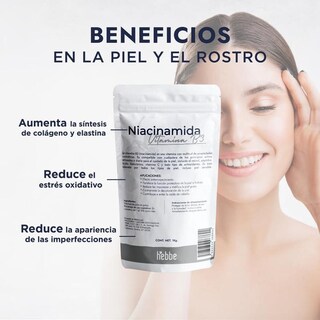 Foto 6 | Foto 6 | Niacinamida Pura Hebbe 1000 G Rejuvenecimiento Y Cuidado De La Piel