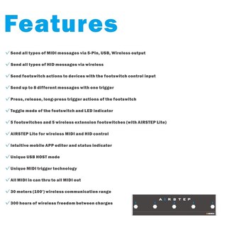 Foto 6 | Foto 6 | Xsonic Airstep Smart Multi Controller Con Midi Hid 5 Footswitch 2 Expression Pedal In 300h Playt