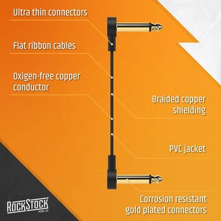 Foto 7 | Foto 7 | Cables De Conexión Para Guitarra Rock Stock Negro Ultradelgados 4 Pulgadas En Forma De C Paquete De