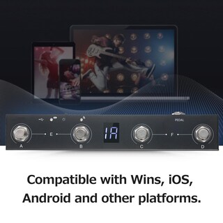 Foto 4 | Foto 4 | Bhcase Midi Controller Controlador Midi Inalámbrico Recargable 4 Botones Controlador De Pie Midi Po