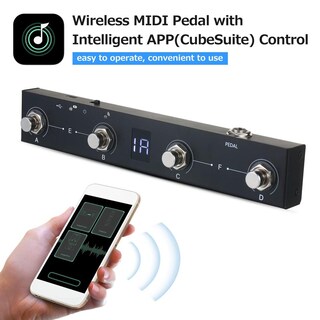 Foto 5 | Foto 5 | Bhcase Midi Controller Controlador Midi Inalámbrico Recargable 4 Botones Controlador De Pie Midi Po