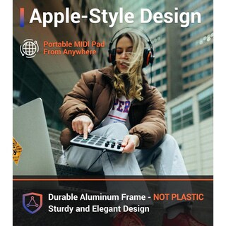 Foto 6 | Foto 6 | Xjam Mobile Studio Midi Pad Controller - Marco De Aluminio Ultrafino Estilo Apple Sensible A La Vel