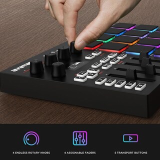 Foto 5 | Foto 5 | Hxw Emp16 Midi Pad Controller Beat Maker Machine Con Bluetooth 16 Almohadillas Para Orejas De Ritmo