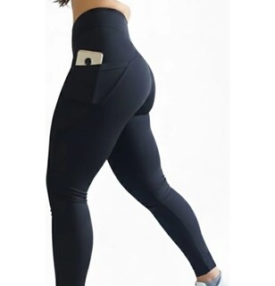 Foto 5 | Foto 5 | Leggins Lab.g Deportivos Dama De Licra Con Bolsa Celular Gym Negro Talla G
