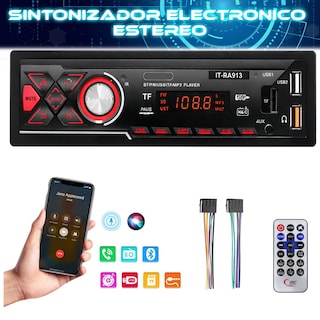 Foto 2 | Foto 2 | Estéreo De Auto Estéreo Coche Reproductor Mp3 Radio Con Fm Bluetooth5.0 Aux 2usb Estereo Auto 4 Modos De Reproduccion De Musica