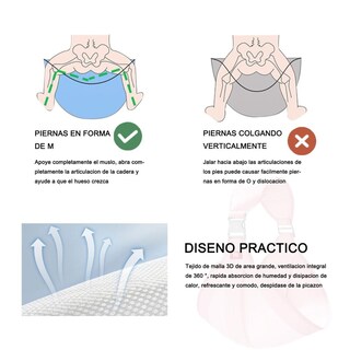 Foto 6 | Foto 6 | Rebozo Porta Bebé Ydgakn Rosa Ajustable Y Transpirable