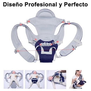 Foto 2 | Foto 2 | Cangurera Ergonómica Para Bebé Con Asiento De Cadera Transpirable Y Multifuncional