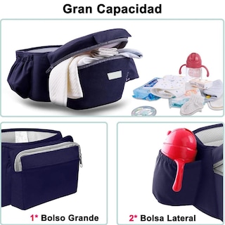 Foto 5 | Foto 5 | Cangurera Ergonómica Para Bebé Con Asiento De Cadera Transpirable Y Multifuncional