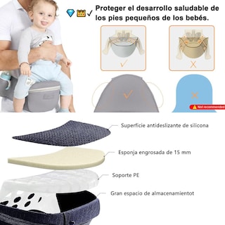 Foto 6 | Foto 6 | Cangurera Ergonómica Para Bebé Con Asiento De Cadera Transpirable Y Multifuncional