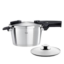 Olla De Presión Fissler Vitaquick Plata Con Tapa De Vidrio