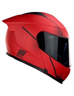 Foto 1 | Foto 1 | Casco Kov Litio Zurf Rojo Mate Dot Abatible De Moto