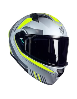 Foto 1 | Foto 1 | Casco Moto Kov Furia Rlx Amarillon Gris Abatible Dot