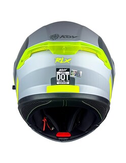 Foto 4 | Foto 4 | Casco Moto Kov Furia Rlx Amarillon Gris Abatible Dot