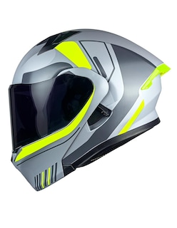 Foto 5 | Foto 5 | Casco Moto Kov Furia Rlx Amarillon Gris Abatible Dot