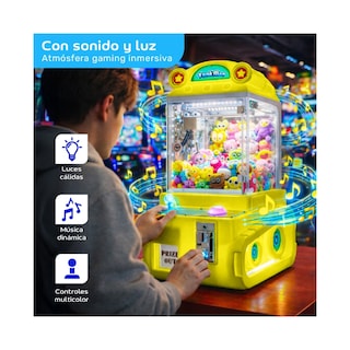 Foto 4 | Foto 4 | Maquina Garra Peluches Mini Doll Caza Luz Led Sonido Tankman Audiotek