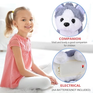 Foto 6 | Foto 6 | Juguete De Peluche Electrónico Interactivo Worwoder Husky Para Cachorros Para Caminar Ladrar Y Move