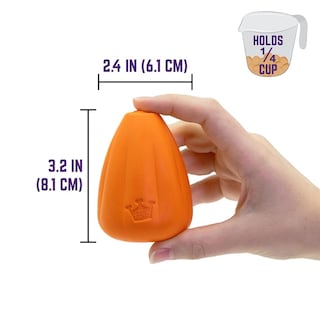 Foto 6 | Foto 6 | Juguete De Goma Natural Chew King Naranja Duradero Con Sabor A Tocino Para Perro Mediano