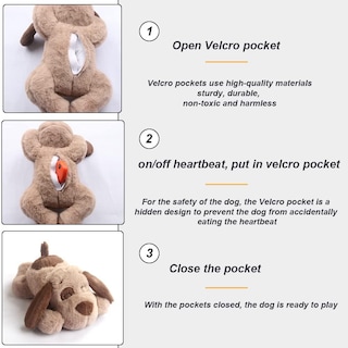 Foto 4 | Foto 4 | Juguete Para Perros Beverly Shark Puppy Marrón Con Latido De Corazón