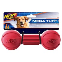 Juguete Para Perro Nerf Dog Rojo Grande Barbell Chew