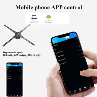 Foto 7 | Foto 7 | Proyector De Holograma 3d Con Wifi Y Bluetooth 52 Cm Para Negocios Y Fiestas