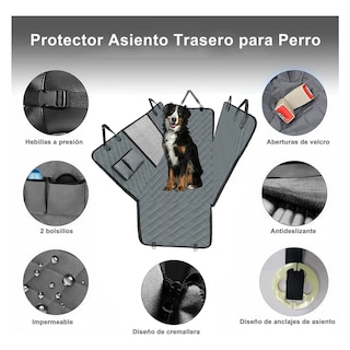 Foto 2 | Foto 2 | Cubre De Asiento Lab.g Auto Perro Funda Protector De Coche Mascota Gris