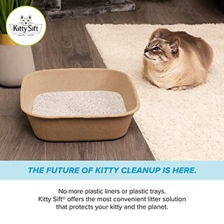 Foto 2 | Foto 2 | Caja De Arena Desechable Kitty Sift Grande Sostenible Paquete De 6 Para Gatos