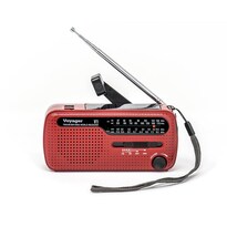 Radio Solar Dinamo Kaito Roja Con Cargador De Teléfono Y Linterna Led
