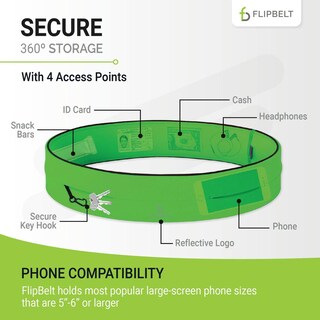 Foto 5 | Foto 5 | Cinturón Deportivo Flipbelt Neon Green Talla M
