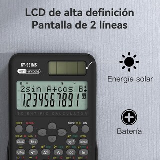 Foto 4 | Foto 4 | Calculadora Científica Roatee Negra Con 401 Funciones Y Pantalla De Dos Líneas