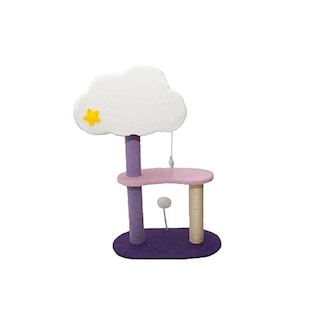 Foto 8 | Foto 8 | Rascador Tipo Árbol Sunnoo Morado De 2 Niveles De Felpa Para Gatos