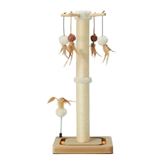 Foto 1 | Foto 1 | Poste Rascador Para Gatos Peekab Beige Con Bola De Pista Y Juguetes Para Gatitos De Interior