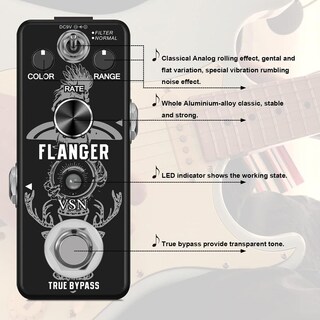 Foto 7 | Foto 7 | Vsn Guitar Flanger Pedal For Analog Flanger Effect Pedals Classic Metallic Flanger Sounds Effect As