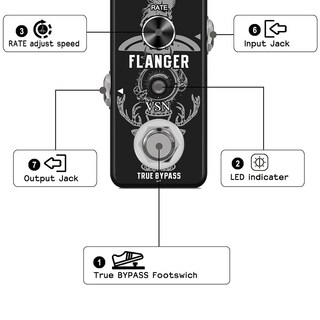 Foto 8 | Foto 8 | Vsn Guitar Flanger Pedal For Analog Flanger Effect Pedals Classic Metallic Flanger Sounds Effect As