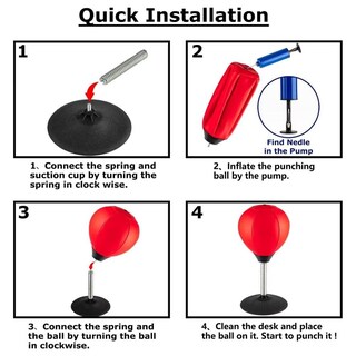 Foto 5 | Foto 5 | Saco De Boxeo De Escritorio Raipoment Rojo Resistente Para Alivio De Estrés