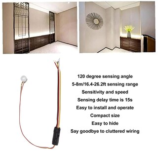 Foto 4 | Foto 4 | Sensor De Movimiento Pir Dc5-24 V Mini Blanco Profesional Para Oficina Y Cocina