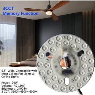 Foto 7 | Foto 7 | Kit De Luz Led Para Ventilador De Techo Olymstar Blanco Con Función De Memoria De Temperatura De 3 C