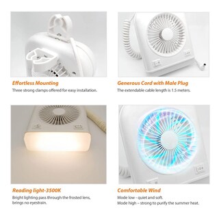 Foto 6 | Foto 6 | Ventilador Dream Lighting Blanco De 12 Vot Con Luz De Lectura Led De 2 Velocidades Para Caravana Y C