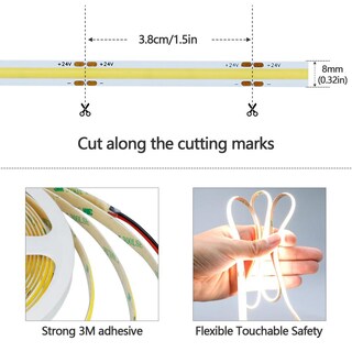 Foto 3 | Foto 3 | Tira De Luz Led Cob Goming Blanco Natural Sensor De Movimiento Con Adaptador Para Armarios Y Escaler