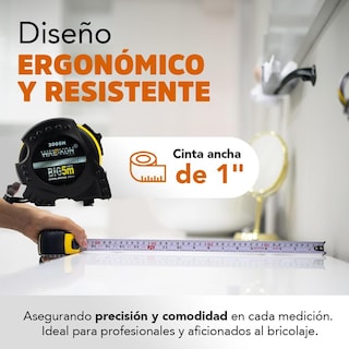 Foto 6 | Foto 6 | Flexómetro Walkon Blanco Hule Contra Impacto 5 Metros