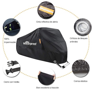 Foto 6 | Foto 6 | Funda Resistente Dasking Negro Impermeable Para Bicicleta Y Moto Exterior Antióxido Uv