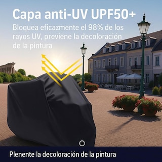 Foto 6 | Foto 6 | Cubierta Impermeable Para Motocicletas Pubamall Negro Protección Contra Polvo Y Clima
