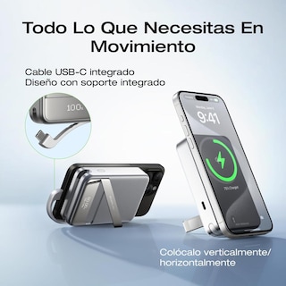 Foto 6 | Foto 6 | Power Bank Ef Ecoflow Negro De Carga Rápida 10000mah Y Cargador Inalámbrico Magnético