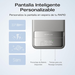 Foto 7 | Foto 7 | Power Bank Ef Ecoflow Negro De Carga Rápida 10000mah Y Cargador Inalámbrico Magnético