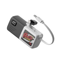 Batería Portátil Kuulaa Grey 5000mah Lightning Y Usb-c Integrado Carga Rápida 15w Ultracompacta